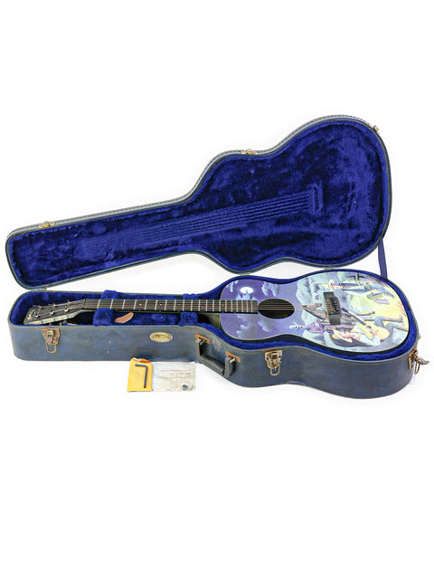 A blue guitar case with a Martin Cowboy X Limited Edition guitar inside, numbered 74/250, from the USA, 2000.