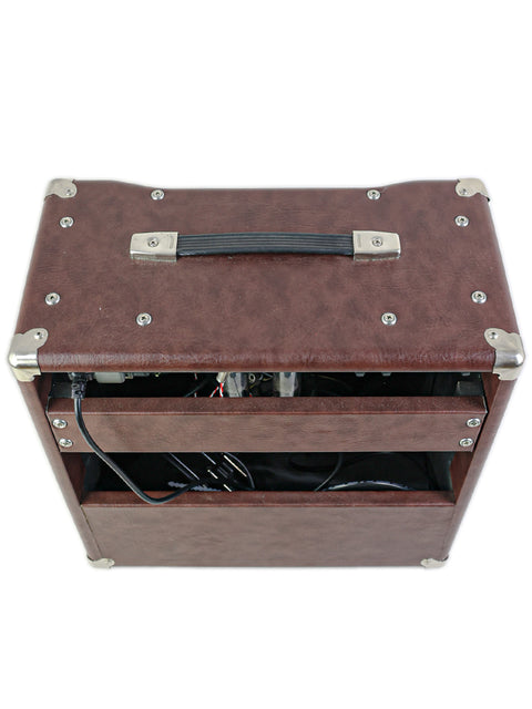 Brown amplifier case with metal cover, housing the Rivera Sedona Lite 1 x 12" 55W Combo, crafted in the USA, 2010s.