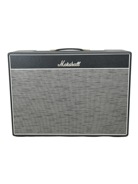 Classic Marshall JTM 1962HW Super Tremolo amp and speaker cabinet, showcasing iconic rock sound and vintage design from 2015.