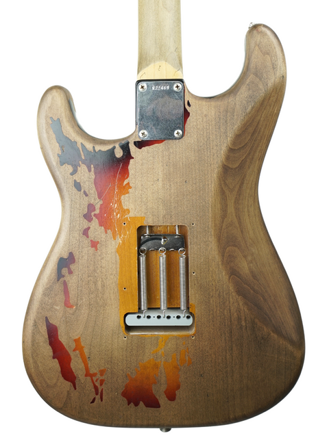 Fender Custom Shop Rory Gallagher Signature Stratocaster featuring a striking painted design on its body.