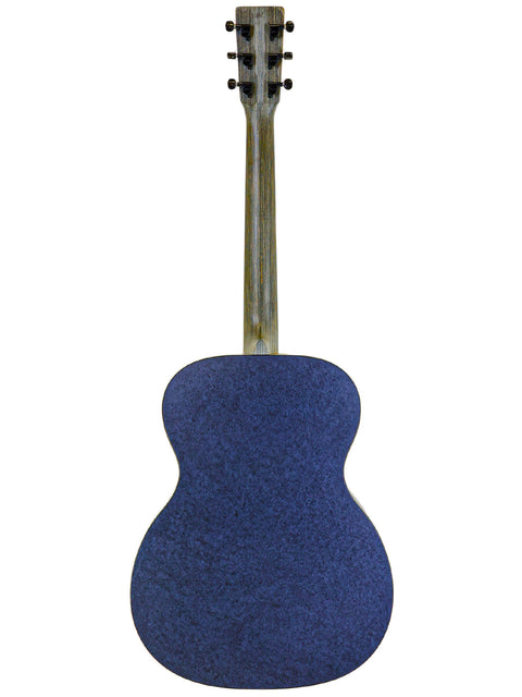 Martin Cowboy X Limited Edition guitar, blue with wooden back and neck, numbered 74/250, crafted in the USA, 2000.
