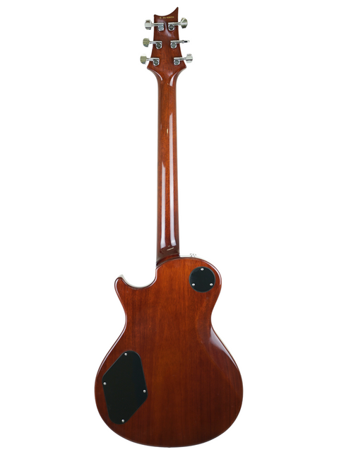 PRS S2 Singlecut Semi-Hollow guitar featuring a wooden body and sleek black pickguard, perfect for any musician.