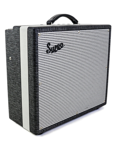 Retro Supro Black Magick 1695T 25W combo amp, a 60s gem known for its unique style and rich tones.