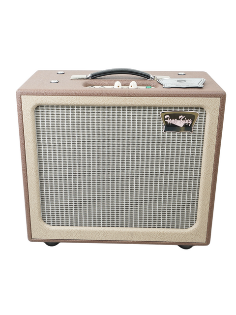 The Tone King Gremlin 1 x 12" combo amp in tan and beige, perfect for any guitarist's setup.