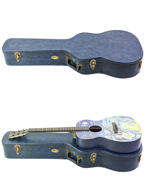 Two blue guitar cases with a Martin Cowboy X Limited Edition guitar inside, numbered 74/250, made in the USA, 2000.