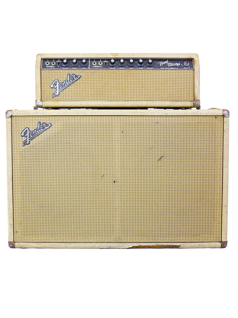 1963 Fender Bandmaster Amp and Cabinet, a vintage gem for Stratocaster enthusiasts, delivering iconic tones.