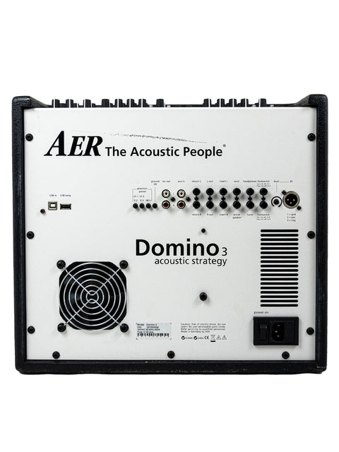 AER Domino 3 acoustic guitar amplifier from Germany, 2015 model, delivers rich sound in a sleek, portable design for musicians.