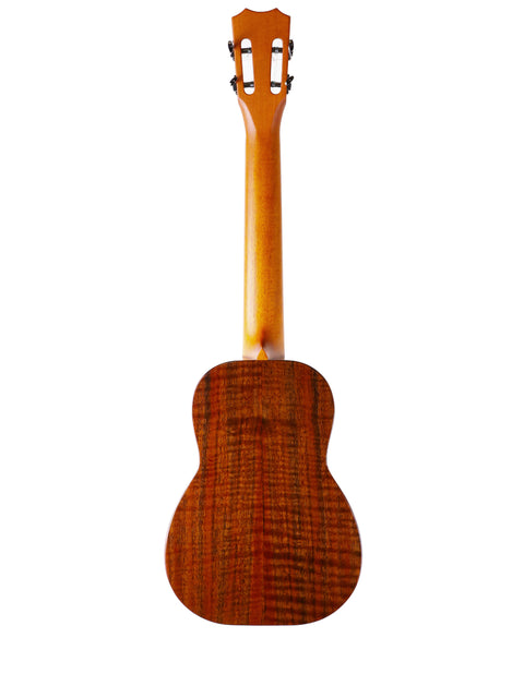 A stunning wooden-bodied Kanile’a Platinum Limited Edition Super Concert Ukulele from Hawaii, crafted in 2017.