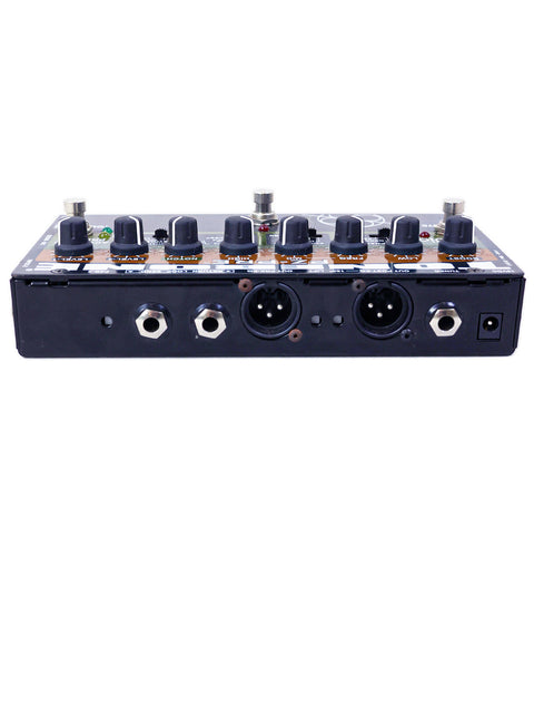 Black and white image of the Radial PZ-Pre Tonebone, a 2-channel acoustic instrument preamp and DI direct box.