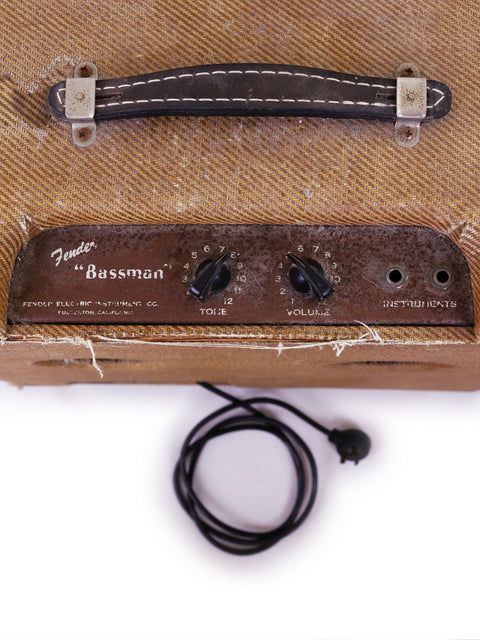 Classic 1952/53 Fender Bassman amplifier, known for its vintage appeal and exceptional sound quality in a compact design.