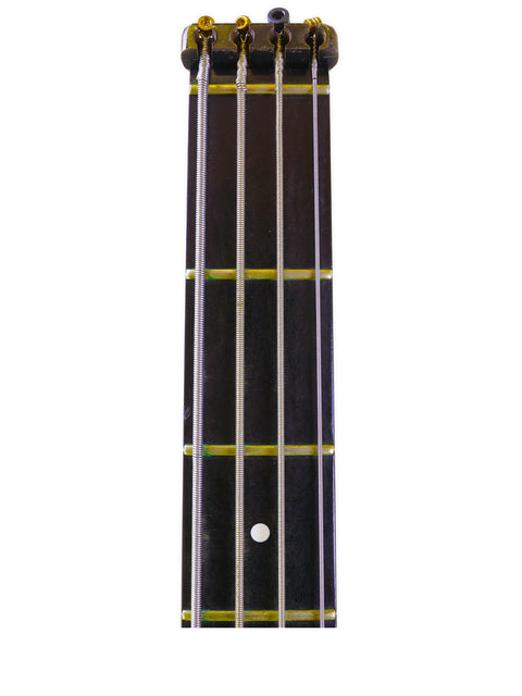 Image of a four-string neck from a 1982 Steinberger L2 Bass guitar, highlighting its sleek craftsmanship.