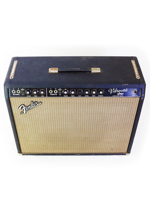 Vintage Fender Vibroverb 'Export Model' 40W Combo Amplifier - Blackface - USA 1964