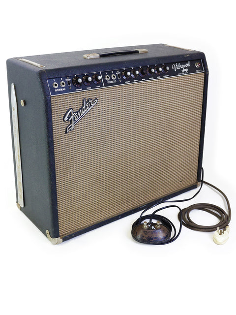 Vintage Fender Vibroverb 'Export Model' 40W Combo Amplifier - Blackface - USA 1964