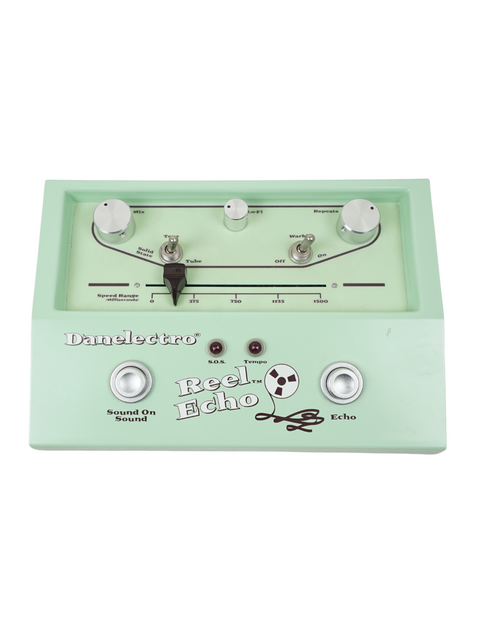 A Danelectro Reel Echo effects pedal against a white background.