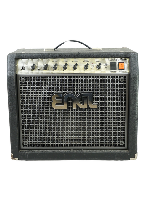 Black ENGL guitar amplifier with control knobs and a logo on the grille.