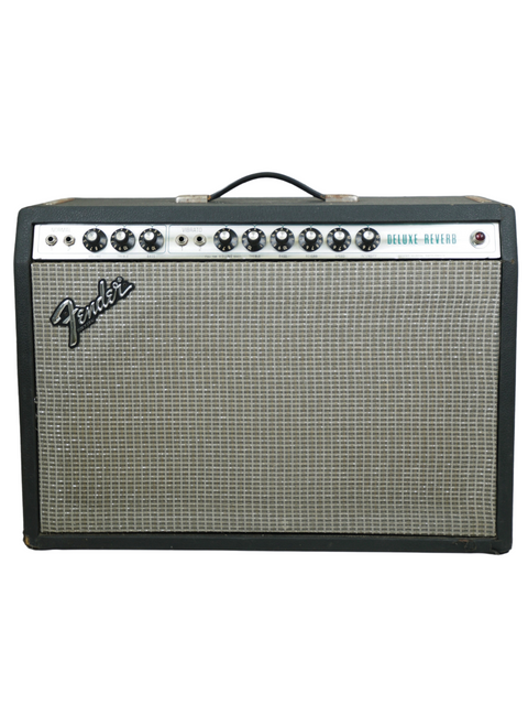 Classic 1979 Fender Deluxe Reverb Silverface Combo tube amp, perfect for vintage sound enthusiasts and guitar lovers.