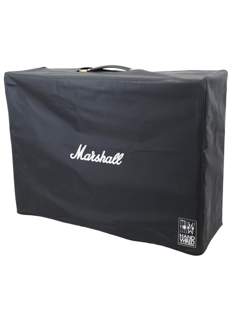 Close-up of a Marshall MXR bass guitar cover showcasing the JTM 1962HW Super Tremolo 'Bluesbreaker' from the UK, 2015.