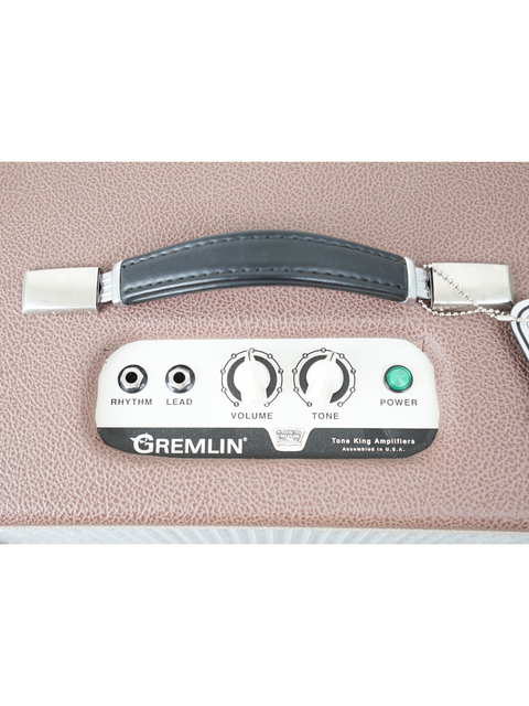 Front view of the Tone King Gremlin guitar amp, featuring its controls and compact design.
