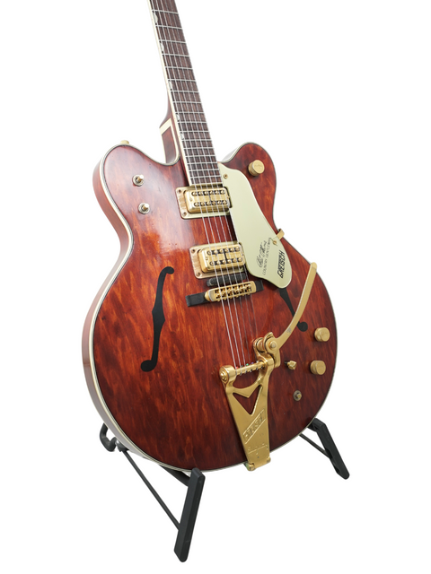 Gretsch G-60S electric guitar, a vintage 1967 model 6122 Chet Atkins Country Gentleman, exemplifying iconic American guitar artistry.
