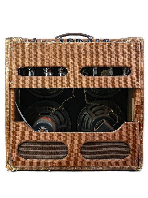 Old-school 1959 Fender Bassman amplifier with speakers, a true gem for any music enthusiast.
