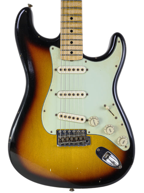 Sunburst Fender Custom Shop Stratocaster in original case, a 2013 John Cruz Master Built ‘64 Relic model.