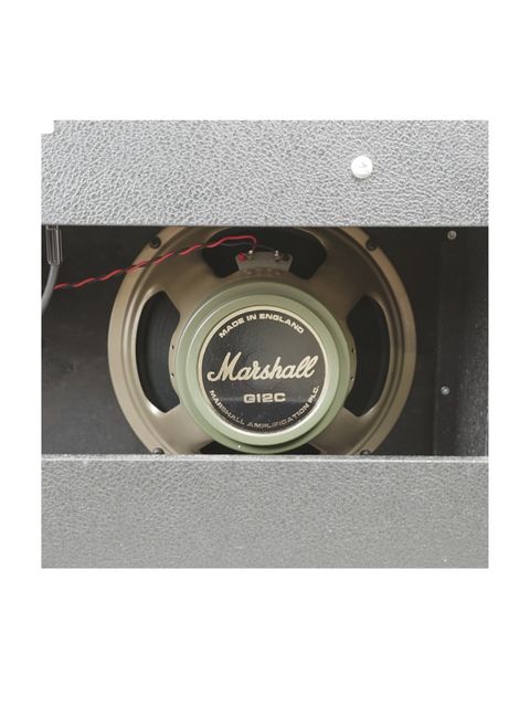 The Marshall JTM 1962HW Super Tremolo 'Bluesbreaker' amplifier, featuring classic knobs and a stylish vintage look.