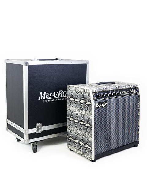 The Mesa Boogie King Snake guitar amp and amplifier positioned together, highlighting their unique features and vintage appeal from 2014.