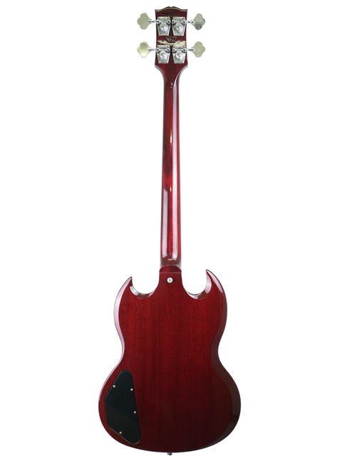 Vibrant red electric guitar with a stylish black pickguard, a must-have for serious musicians and collectors alike.