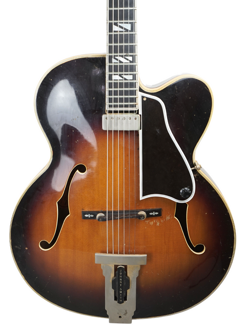 Vintage 1966 Gibson Johnny Smith guitar with a sunburst finish, linked to renowned guitarists Ike Isaacs and George Benson.