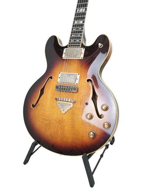 Vintage Ibanez Artist 2630 from 1979, displaying a beautiful sunburst finish, representing classic Japanese guitar craftsmanship.