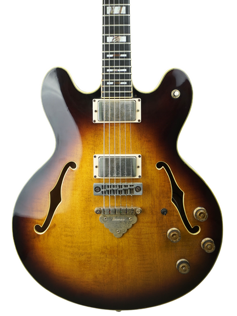Vintage Ibanez Artist 2630 guitar with a sunburst finish, crafted in Japan in 1979, showcasing its classic design and craftsmanship.