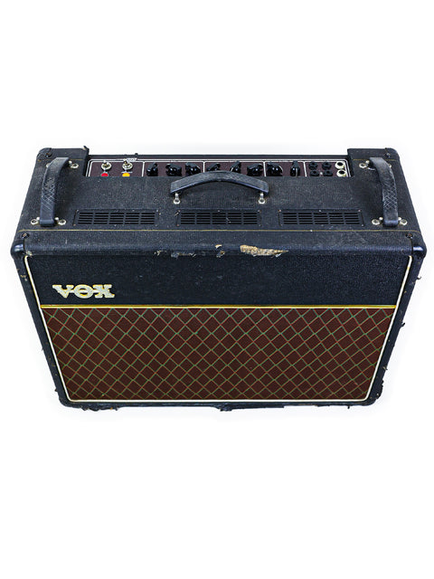 Vintage Vox AC30 head, 1994 model, known for its rich tone and stylish look, ideal for rock and roll vibes.