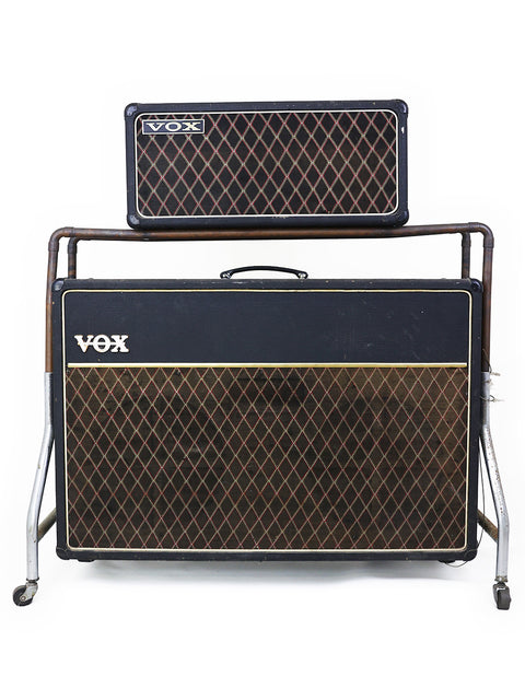 1968 VOX AC30 combo amp and cab, a vintage piece known for its iconic tone and stylish appearance.