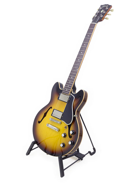  2009 Gibson Custom Shop ES 339 Memphis guitar resting on a stand, showcasing its craftsmanship.