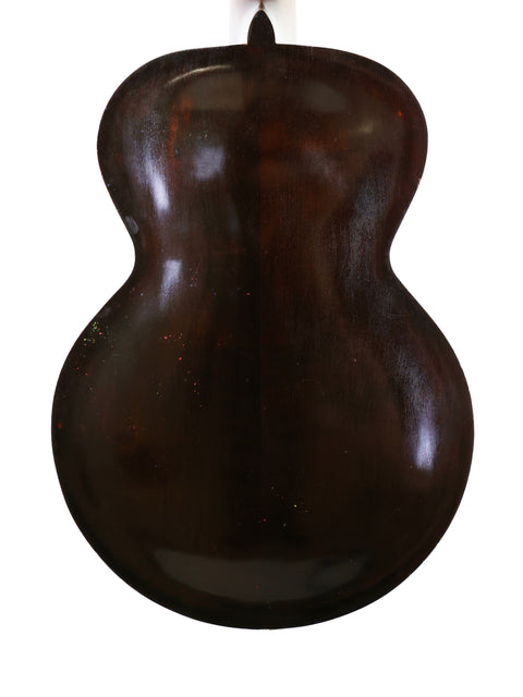 A brown vintage Gibson L-1 guitar from 1920 displayed against a clean white background.
