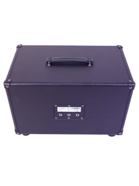 A purple secure briefcase with a combination lock and handle.