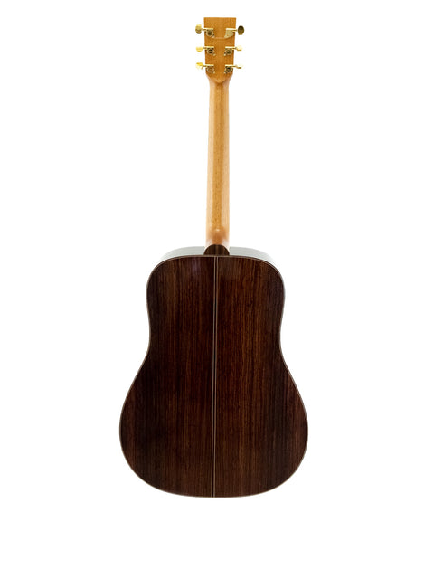  Lakewood D-32 Dreadnought acoustic guitar's back, crafted in Germany in 2015, displayed on a clean white background.
