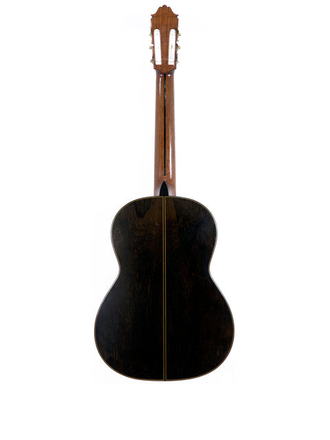  Nakade Master 30 Grand Concert guitar from Japan, 1976, featuring a black body and wooden back and neck.