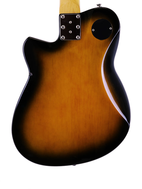 Sunburst Fender American Standard Telecaster, highlighting its classic shape and stunning color contrast.