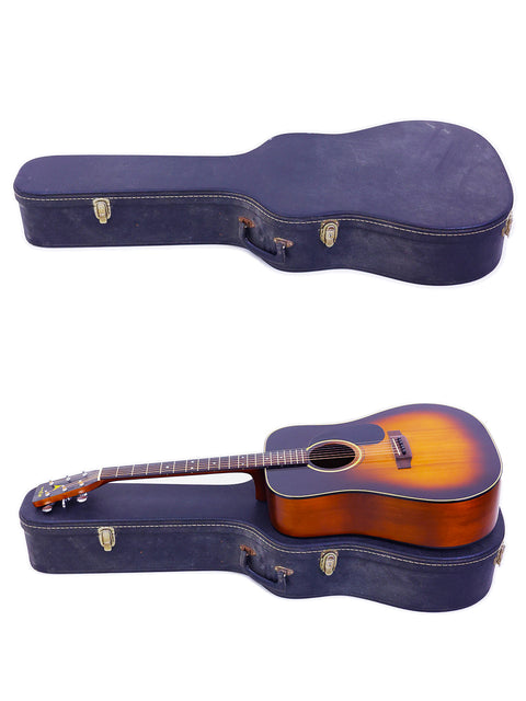 Two guitars in cases against a white backdrop, showcasing a K. Yairi W1S from Japan, crafted in 1983.
