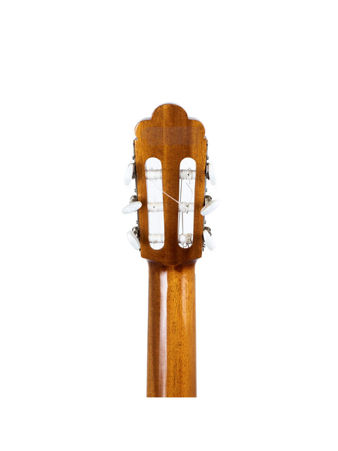 Vicente Sanchis Model 34 Classical guitar, Spain 1979, showcasing a wooden body and a striking white headstock.