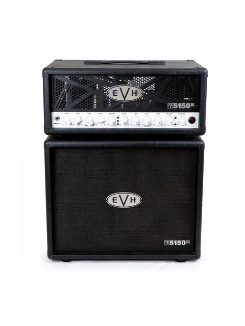 Visual of EVH 5150 III 50 Watt Amp Head and Cab, emphasizing its contemporary aesthetics and impressive audio capabilities.
